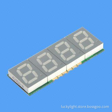 Seven Segment SMD 4-digit LED Display in Red, Milky, Blue and White Colors